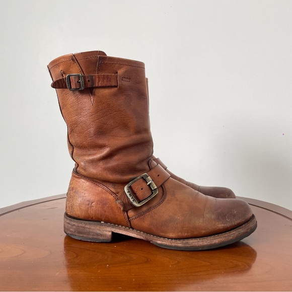 Frye Veronica Short Brown Cognac Leather Riding Boot | US 7.5 - Picture 3 of 9